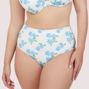 Amelia Mix & Match Watercolour Floral High Waisted Bikini Bottom, size 10